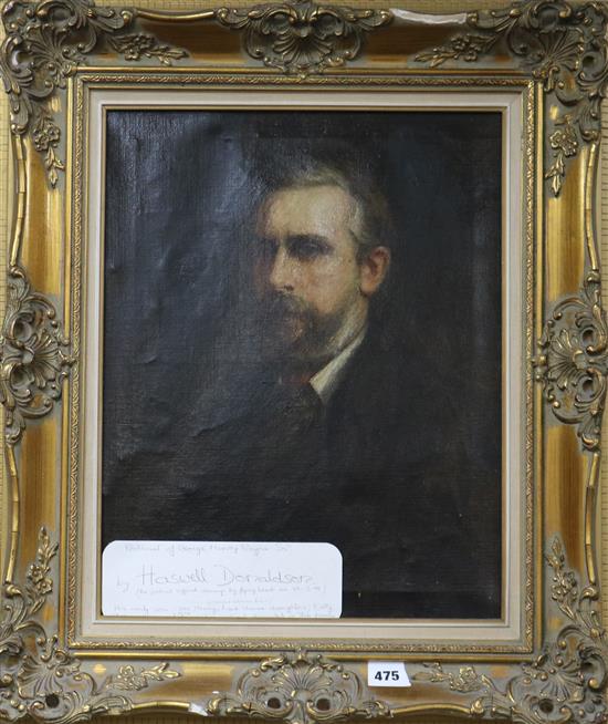 Hansell Donaldson, oil on canvas, Portrait of George Henry Payne, Campaign manager for Roosevelt, 46 x 36cm